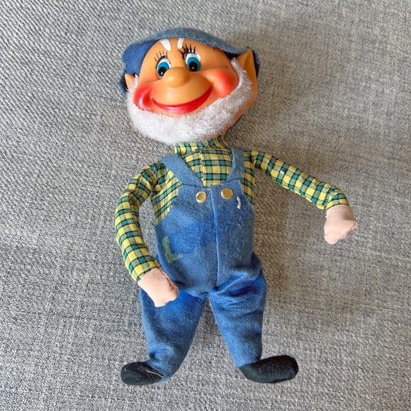 Vintage Hillbilly Elf Gnomes Overalls Set of 2 - Picture 3 of 8